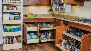 ShelfGenie kitchen storage system.