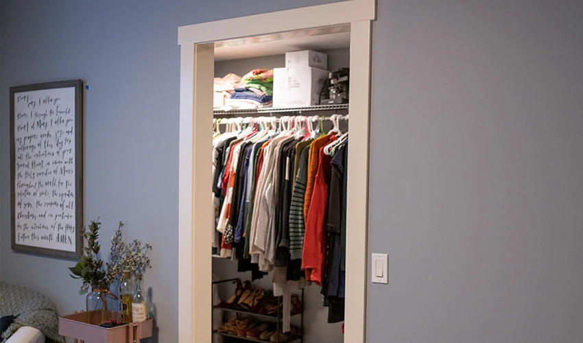 entrance to a walk in closet